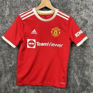Manchester United Adidas Aeroready 2021/22 Home Jersey Red Youth Size Large